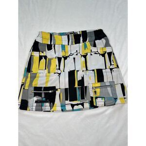 Jamie Sadock Yellow and Black Graphic Skort